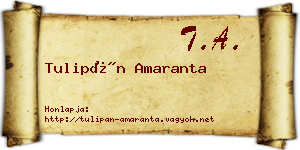 Tulipán Amaranta névjegykártya